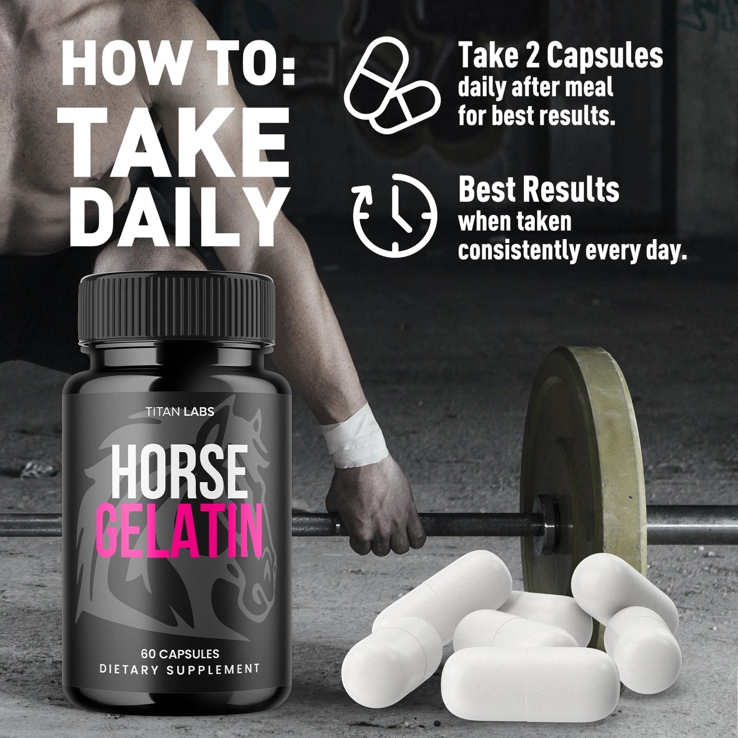 1-HorseGelatin MALE TiL, 3-HorseGelatin MALE TiL, 5-HorseGelatin MALE TiL, 2-HorseGelatin MALE TiL