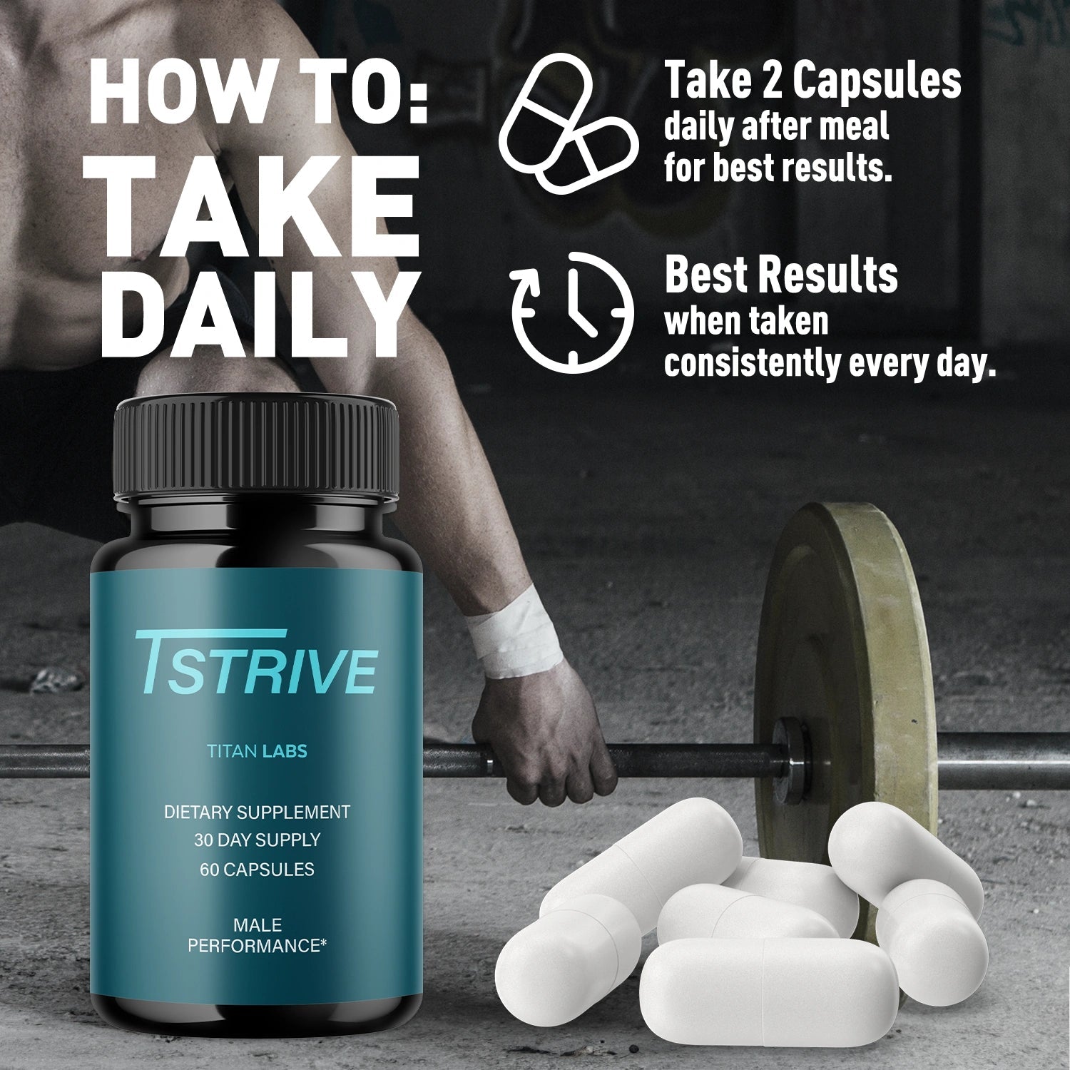 1-Tstrive Capsules MALE TiL, 2-Tstrive Capsules MALE TiL, 3-Tstrive Capsules MALE TiL, 5-Tstrive Capsules MALE TiL
